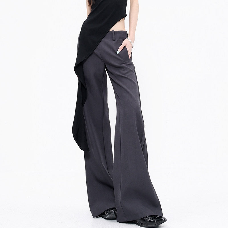 QIUQIU_STUDIO_Longline_Pleated_Low_Waist_Tailored_Loose_Women&