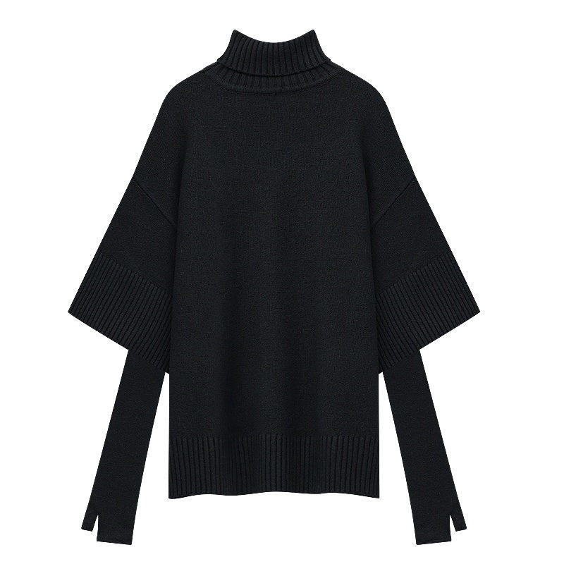 QIUQIU_STUDIO_Loose_High_Neck_Two_Piece_Knit_Women&