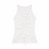 QIUQIU_STUDIO_Metal_Trim_Halter_V-neck_Drawstring_Slim_Waist_Women&