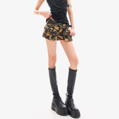 QIUQIU_STUDIO_Metal_Trim_Halter_V-neck_Drawstring_Slim_Waist_Women&