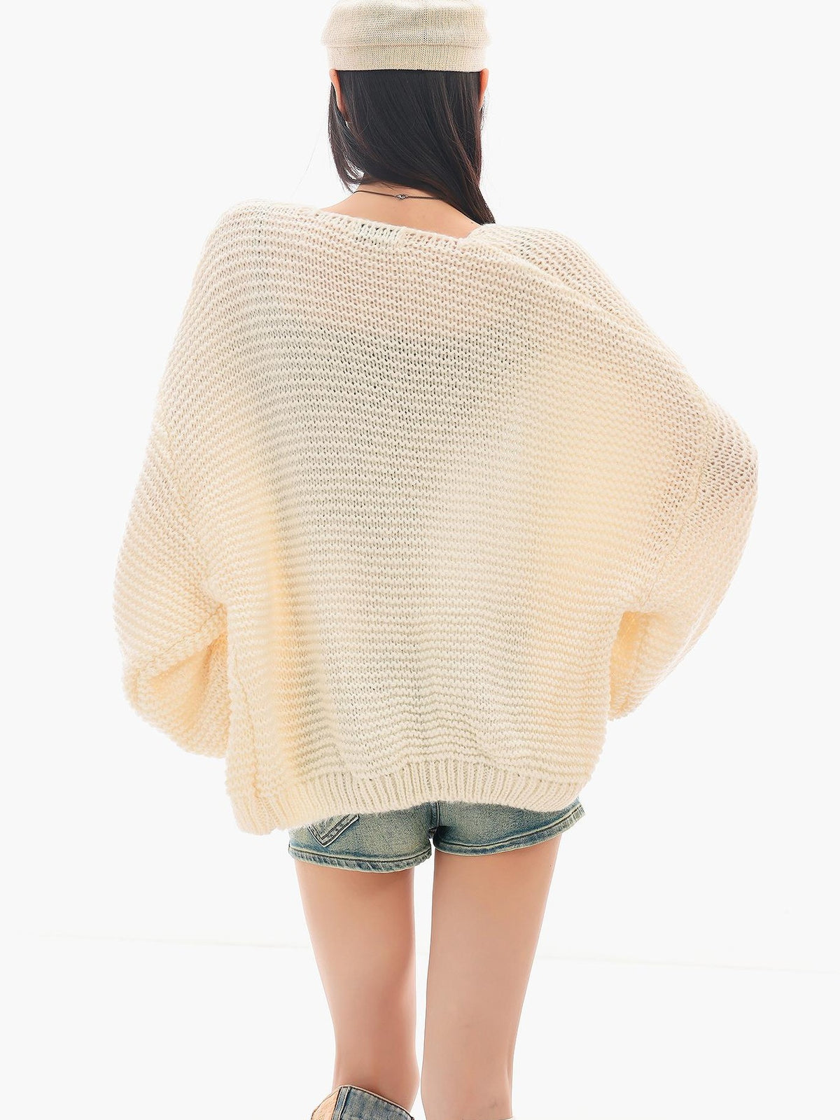 QIUQIU STUDIO Open Knit Chunky Loose Women&
