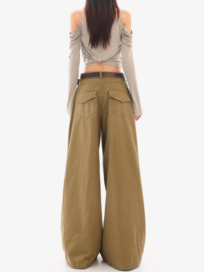QIUQIU STUDIO Patchwork Pocket Wide Leg Women&