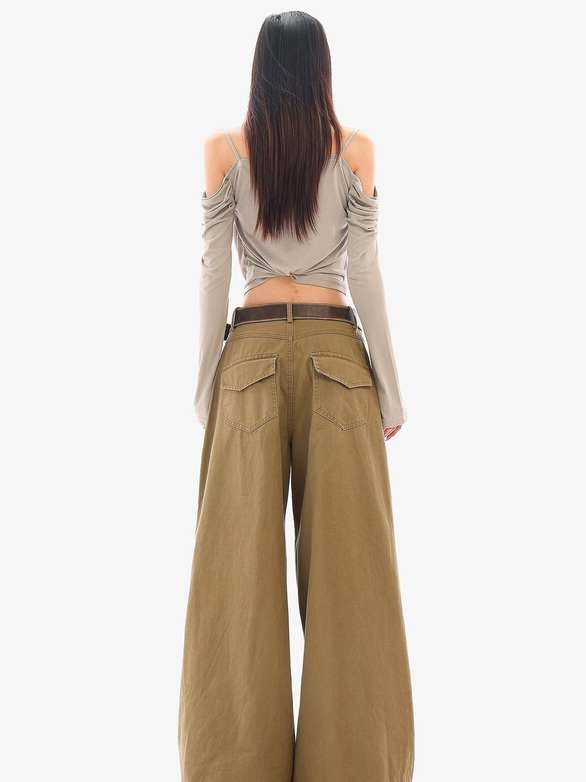 QIUQIU STUDIO Patchwork Pocket Wide Leg Women&