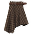 QIUQIU_STUDIO_Plaid_Brushed_Irregular_Hem_Belted_Women&