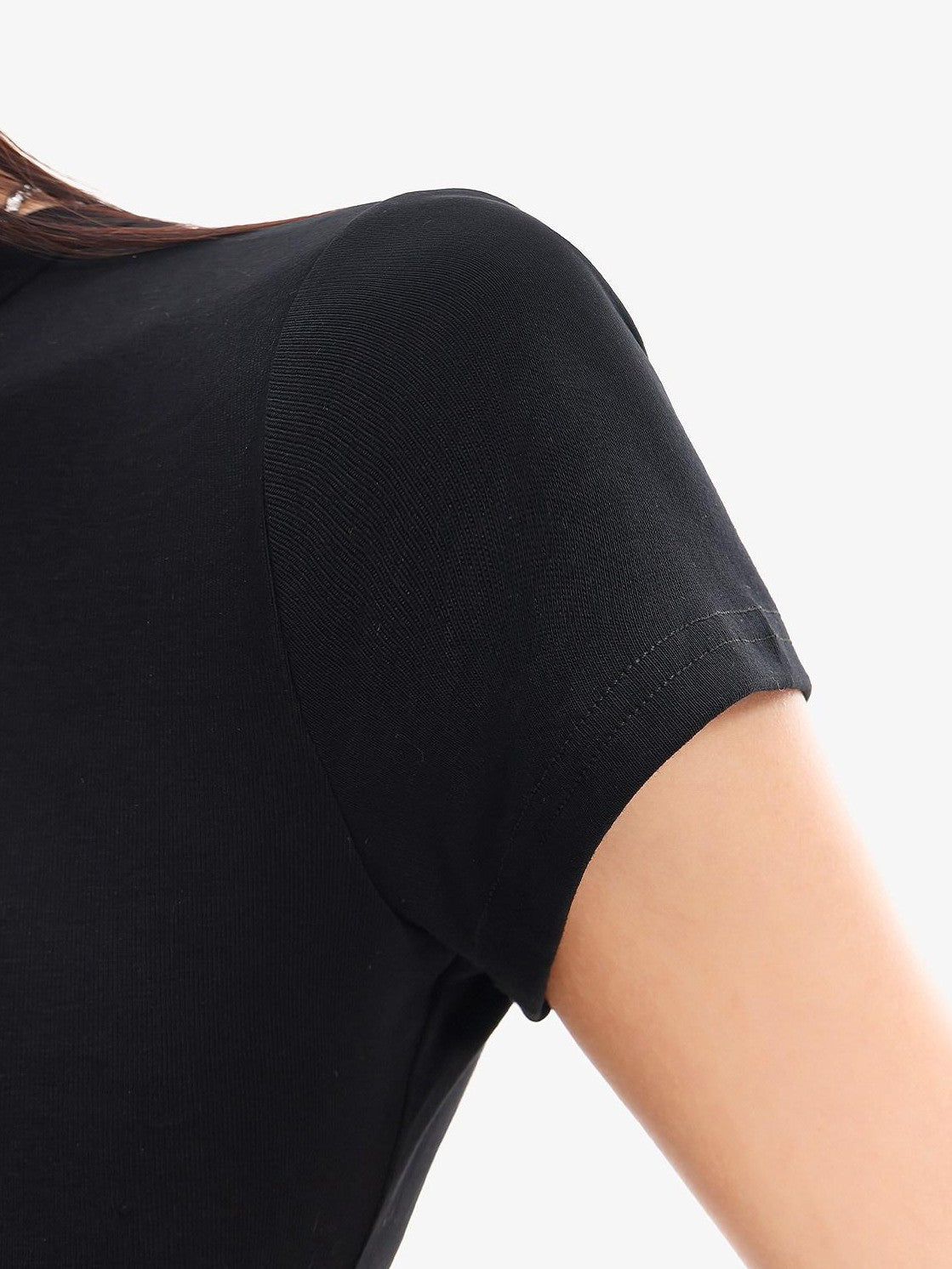 QIUQIU STUDIO Portrait Print Crew Neck Slim Waist Women&