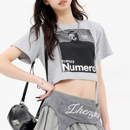 QIUQIU_STUDIO_Portrait_Print_Tie_Front_Round_Neck_Slim_Fit_Women&