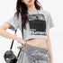 QIUQIU_STUDIO_Portrait_Print_Tie_Front_Round_Neck_Slim_Fit_Women&