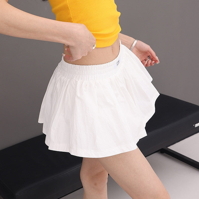 QIUQIU_STUDIO_Puff_A_Line_Panel_Anti_Exposure_Anti_Static_Elastic_Waist_Women&