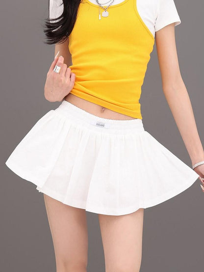 QIUQIU STUDIO Puff A Line Panel Anti Exposure Anti Static Elastic Waist Women&