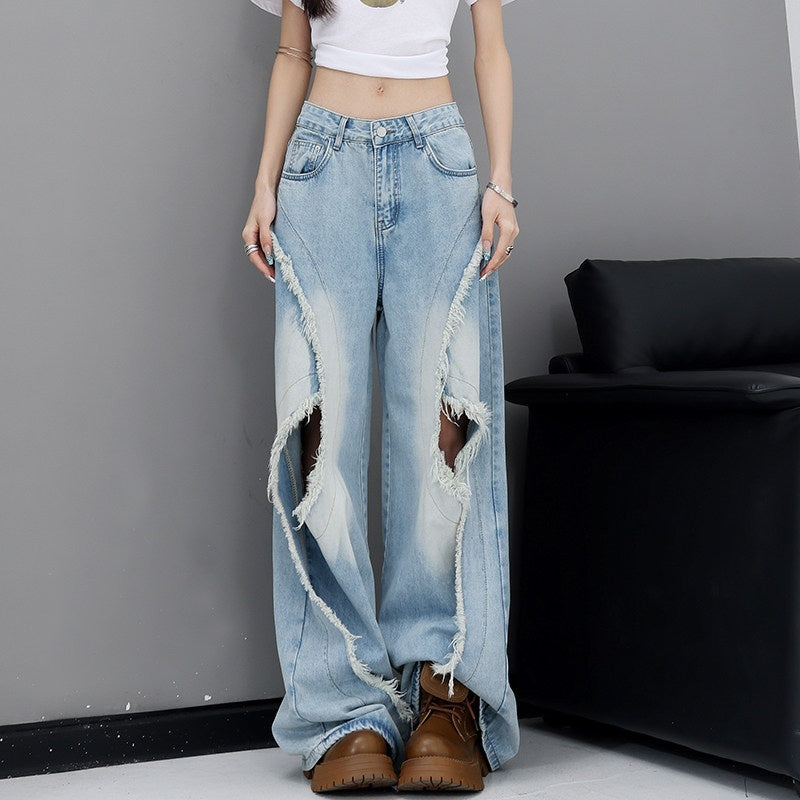 QIUQIU_STUDIO_Raw_Hem_Distressed_Tall_Fit_Women&