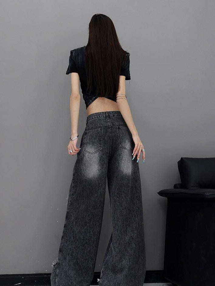 QIUQIU STUDIO Raw Hem Distressed Tall Fit Women&