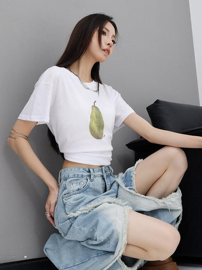 QIUQIU STUDIO Raw Hem Distressed Tall Fit Women&