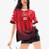 QIUQIU_STUDIO_Red_Blue_Colorblock_Soccer_Number_Print_Loose_Women&