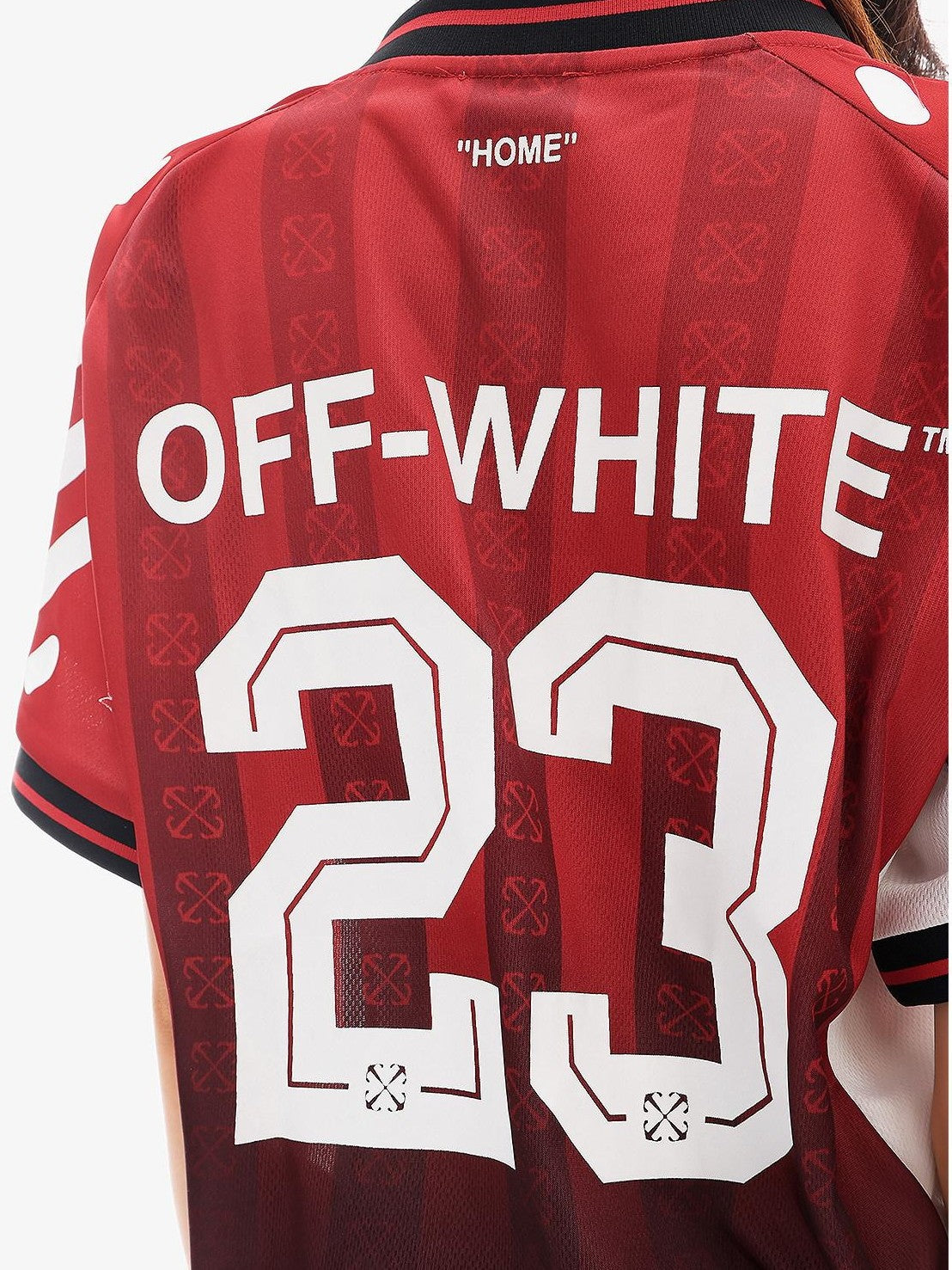 QIUQIU STUDIO Red Blue Colorblock Soccer Number Print Loose Women&