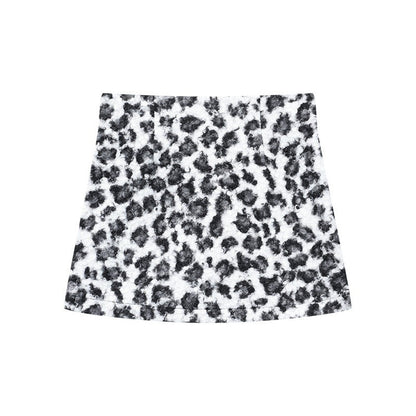 QIUQIU_STUDIO_Retro_Leopard_Print_A_Line_Slim_Mid_Waist_Lined_Women&