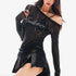 QIUQIU_STUDIO_Rhinestone_Letter_Sheer_Mesh_One_Shoulder_Women&