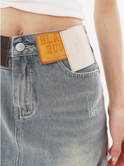 QIUQIU STUDIO Ripped Washed 3d Embellished Women&