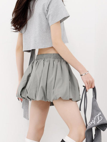 QIUQIU STUDIO Ruffled Patchwork Embroidered Elastic Waist A Line Women&