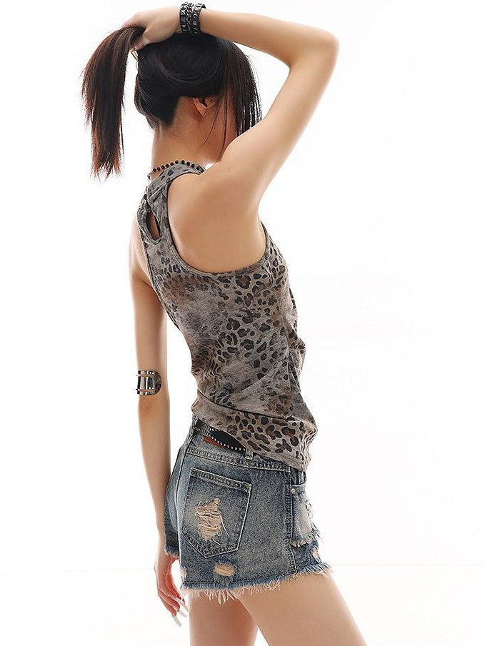 QIUQIU STUDIO Sexy Leopard Print Slim Fit Women&