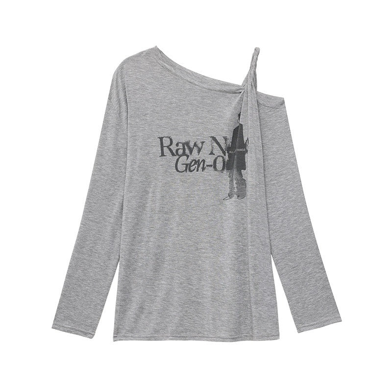 QIUQIU_STUDIO_Sheer_One_Shoulder_Letter_Portrait_Print_Women&