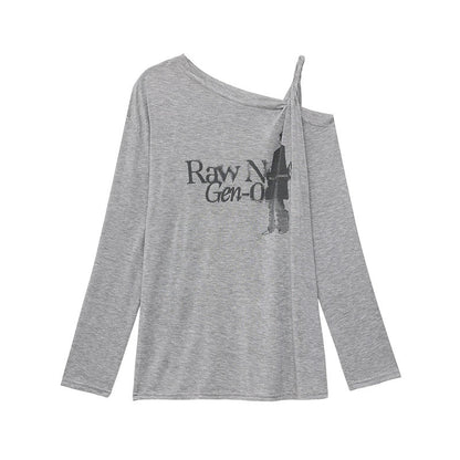 QIUQIU_STUDIO_Sheer_One_Shoulder_Letter_Portrait_Print_Women&