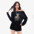 QIUQIU_STUDIO_Sheer_Portrait_Print_Asymmetric_Shoulder_Loose_Women&