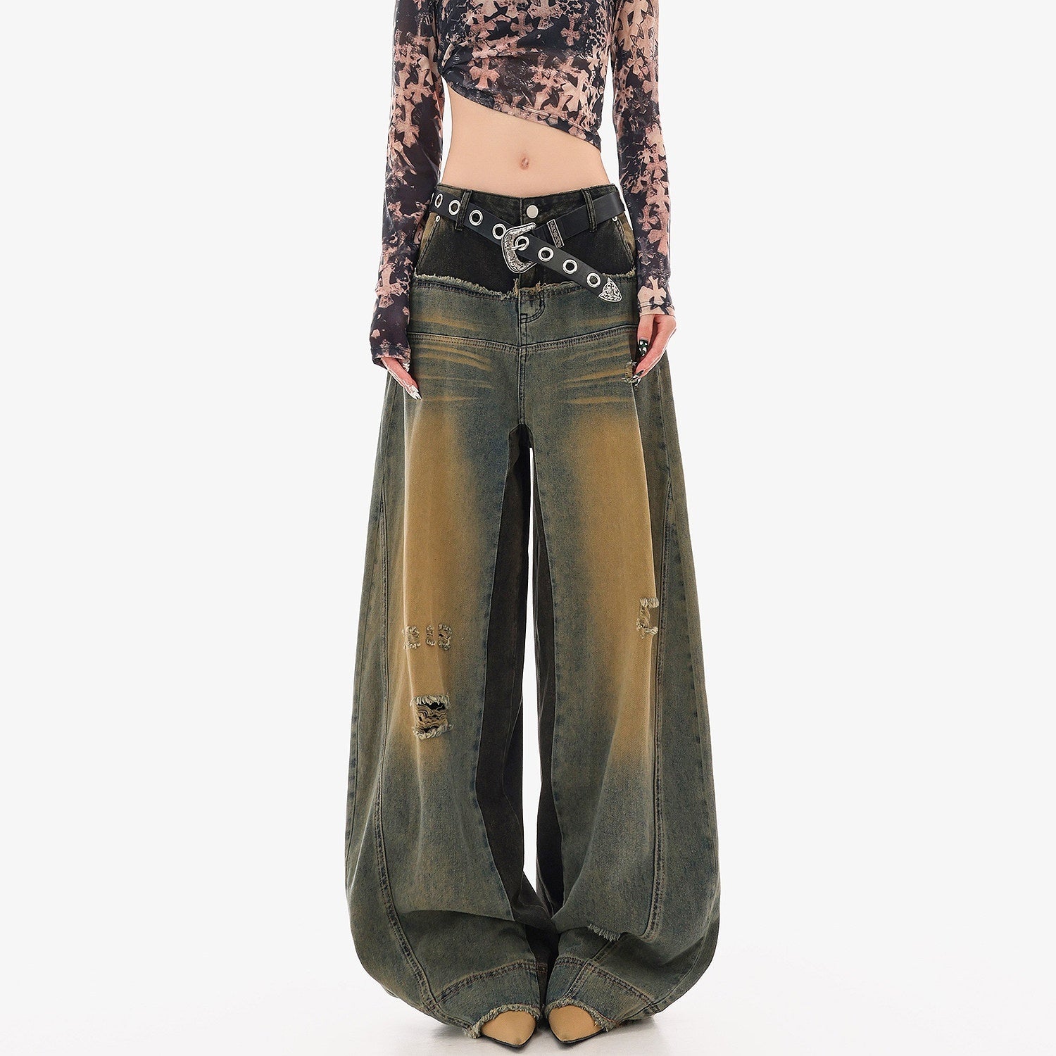 QIUQIU_STUDIO_Sheer_Slanted_Shoulder_Cropped_Slim_Women&