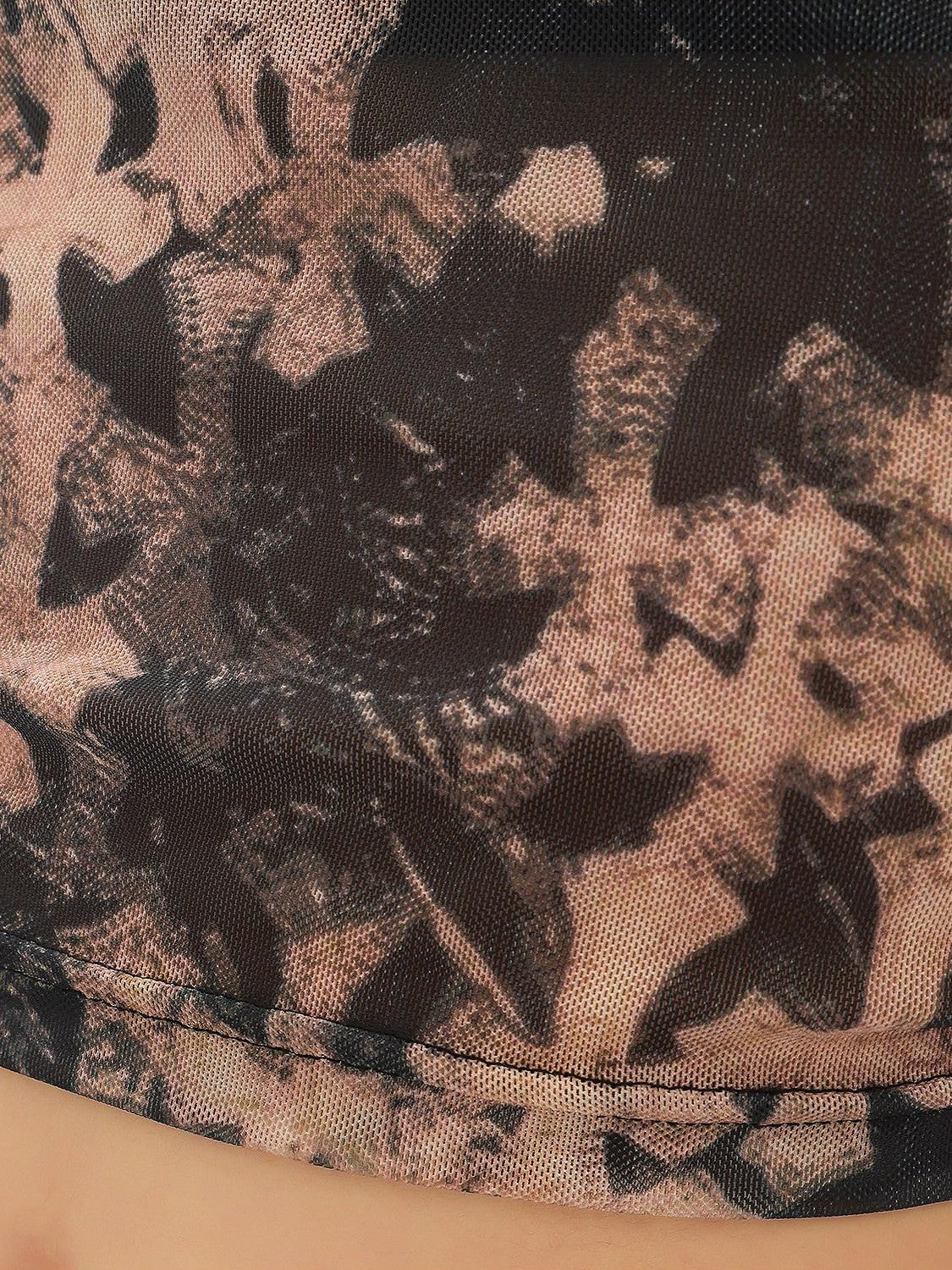 QIUQIU STUDIO Sheer Slanted Shoulder Cropped Slim Women&