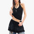 QIUQIU_STUDIO_Solid_Black_V-neck_Slim_Fit_Sleeveless_Slight_Stretch_Women&
