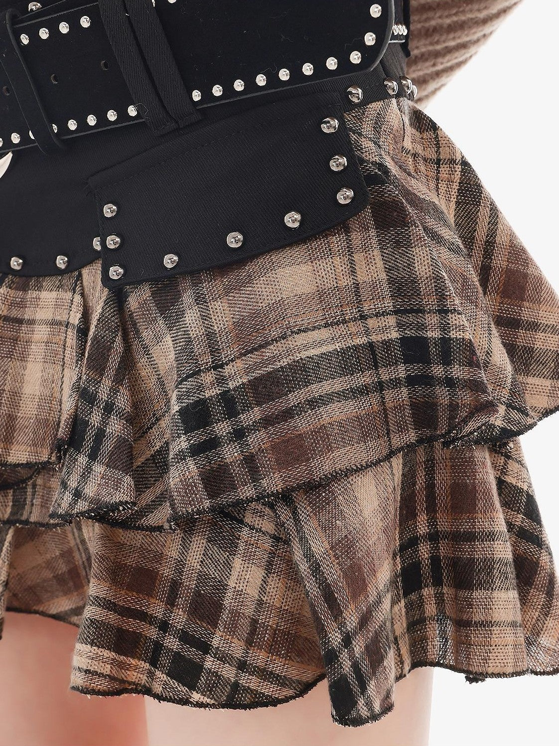 QIUQIU STUDIO Studded Spliced A Line Women&