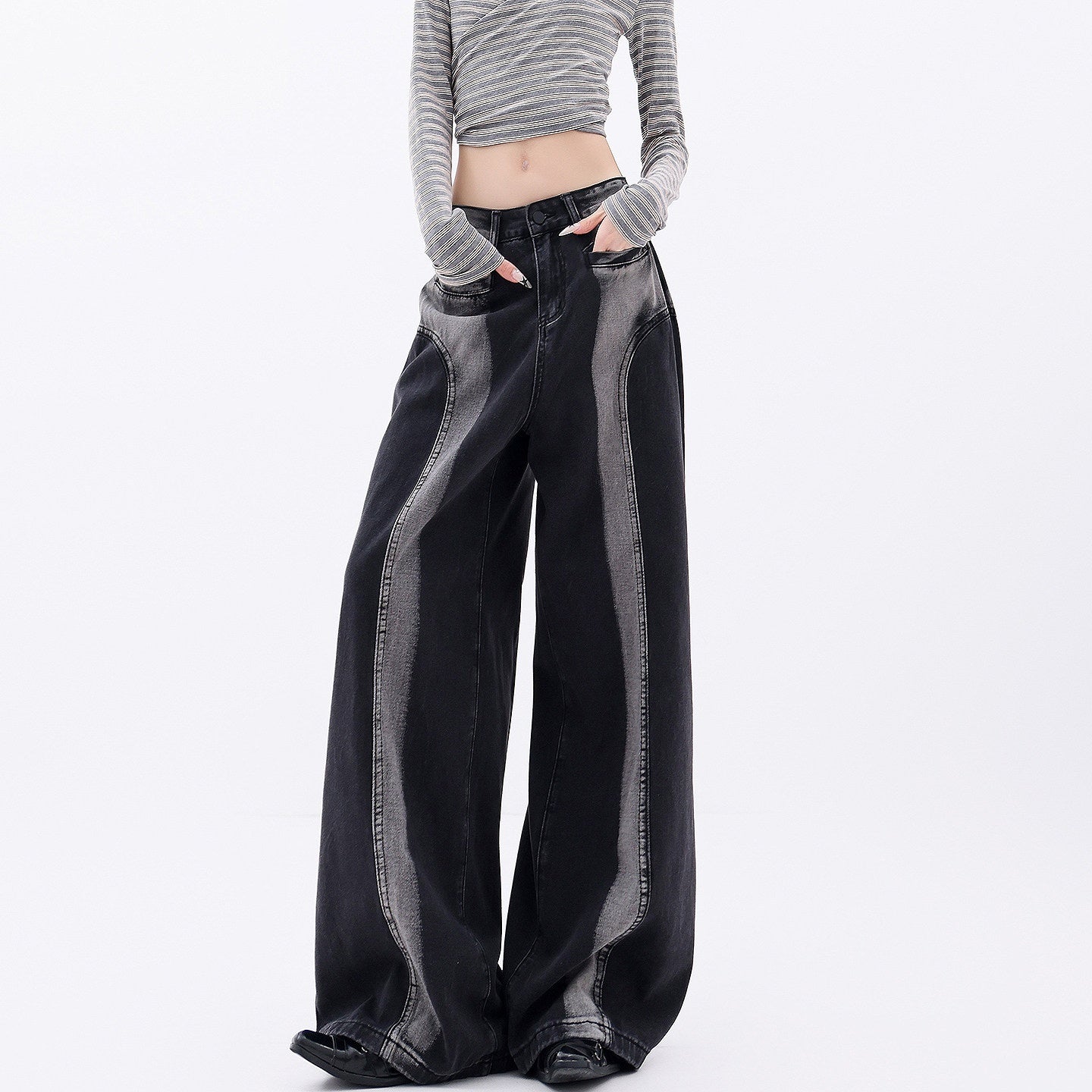 QIUQIU_STUDIO_Tall_Contrast_Gradient_Patchwork_Women&
