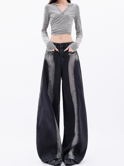 QIUQIU STUDIO Tall Contrast Gradient Patchwork Women&