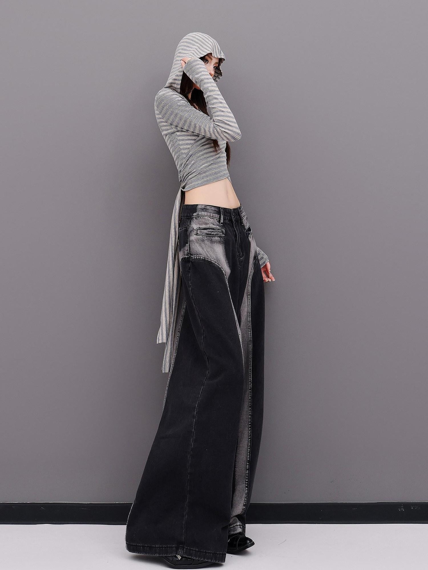 QIUQIU STUDIO Tall Contrast Gradient Patchwork Women&