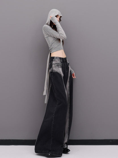 QIUQIU STUDIO Tall Contrast Gradient Patchwork Women&