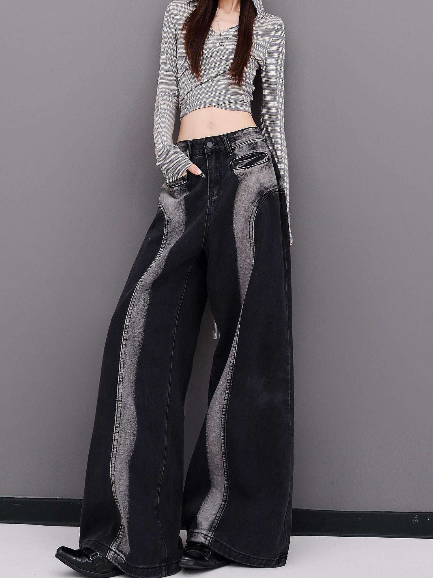 QIUQIU STUDIO Tall Contrast Gradient Patchwork Women&