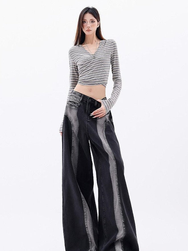QIUQIU STUDIO Tall Contrast Gradient Patchwork Women&