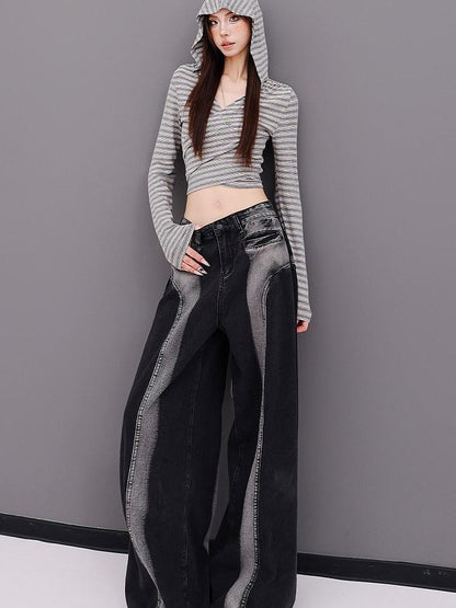 QIUQIU STUDIO Tall Contrast Gradient Patchwork Women&