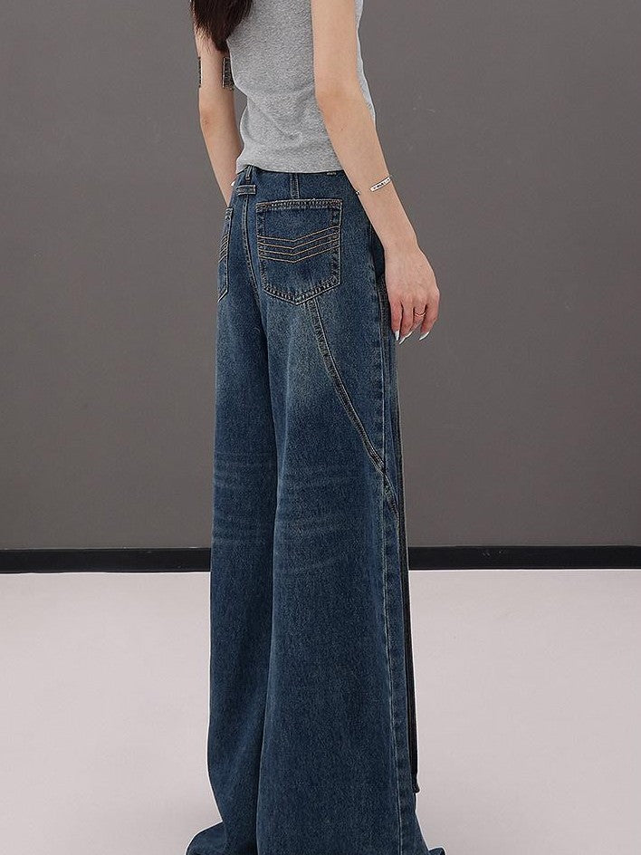 QIUQIU STUDIO Tall Elongated Curved Hem Tie Detail Waterwashed Women&