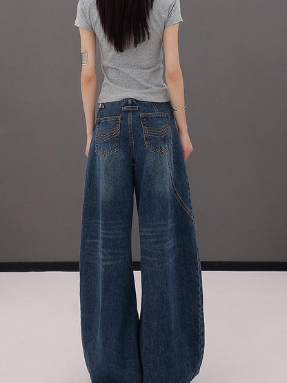 QIUQIU STUDIO Tall Elongated Curved Hem Tie Detail Waterwashed Women&