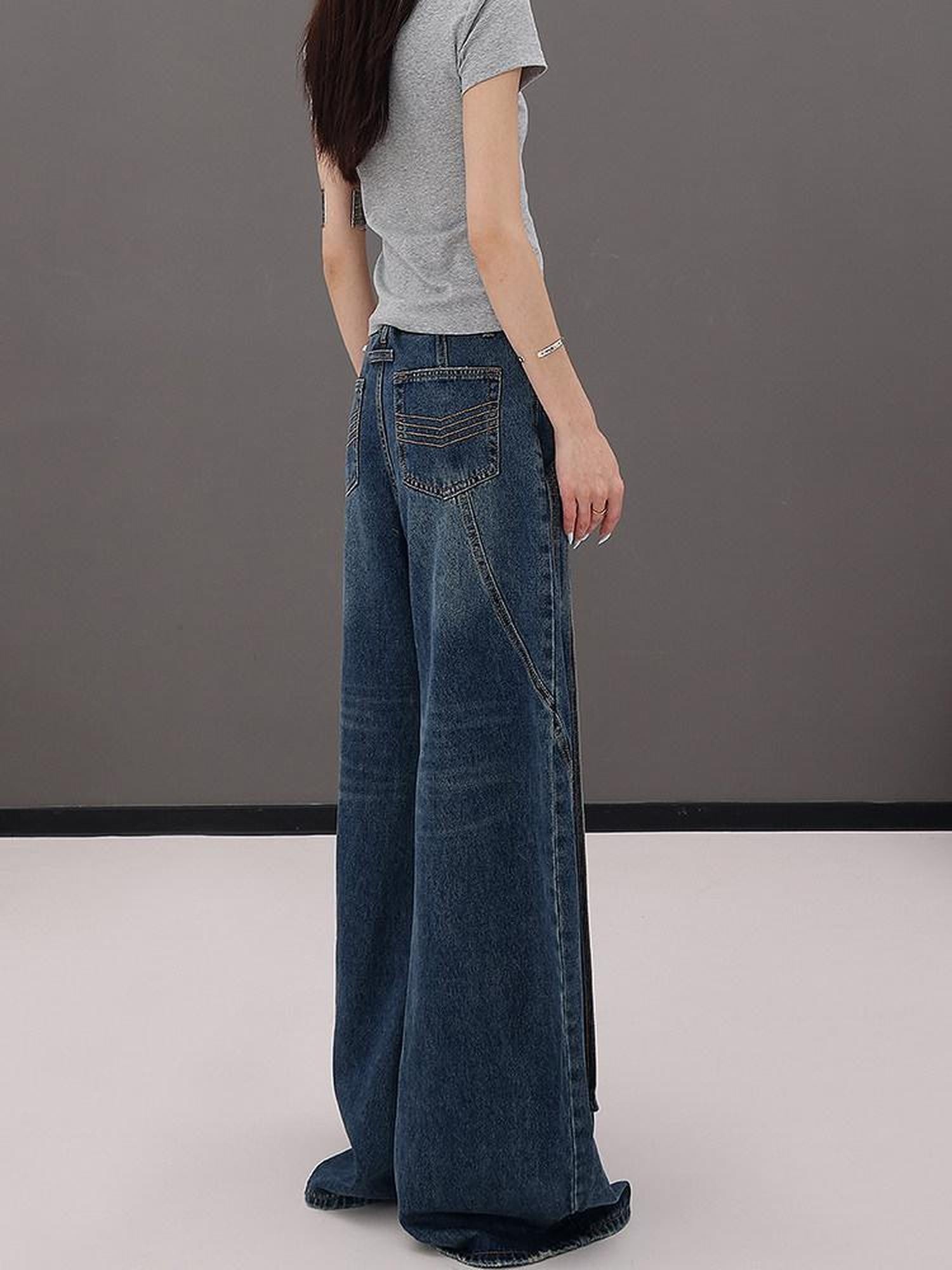 QIUQIU STUDIO Tall Elongated Curved Hem Tie Detail Waterwashed Women&