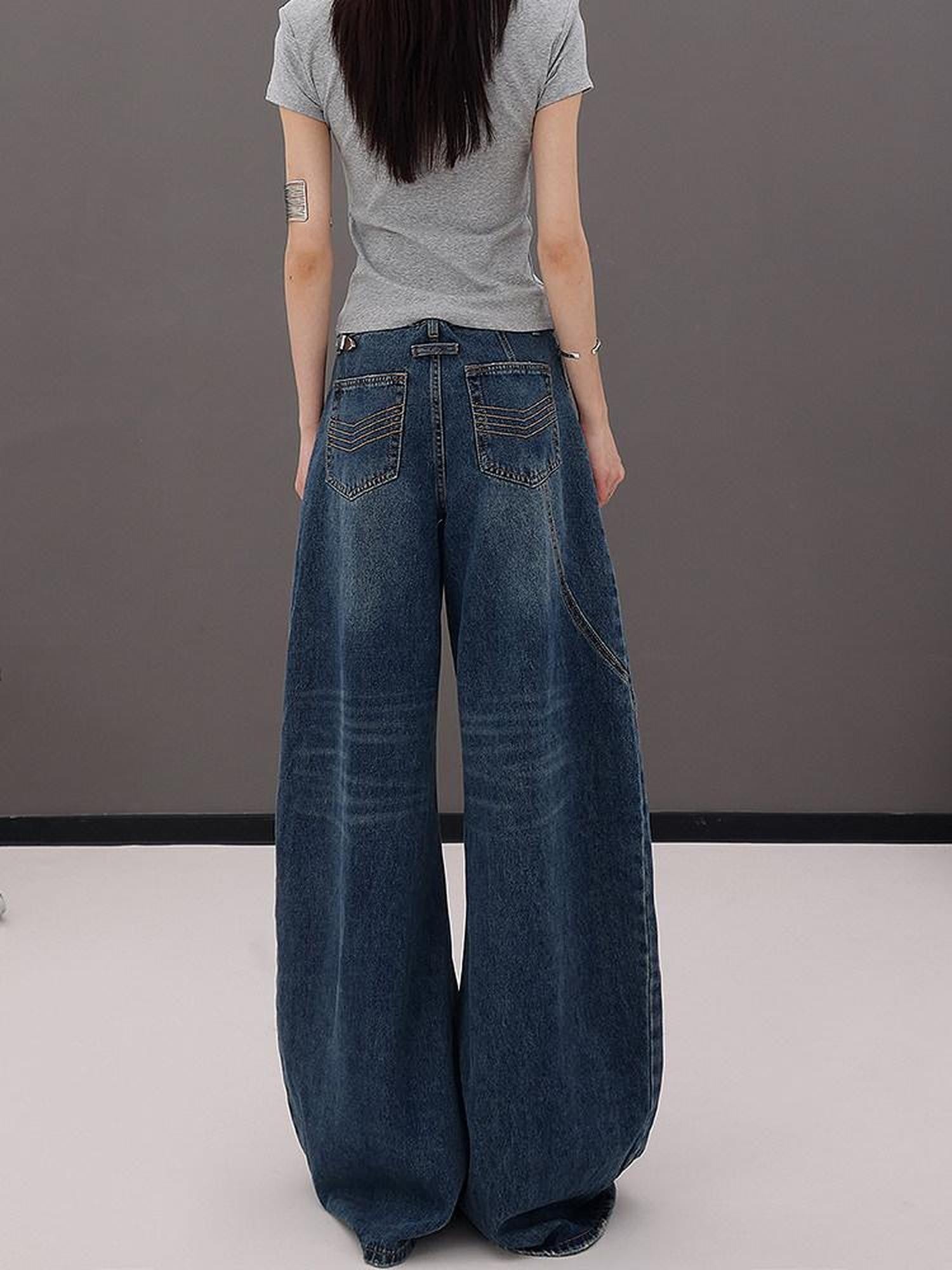 QIUQIU STUDIO Tall Elongated Curved Hem Tie Detail Waterwashed Women&