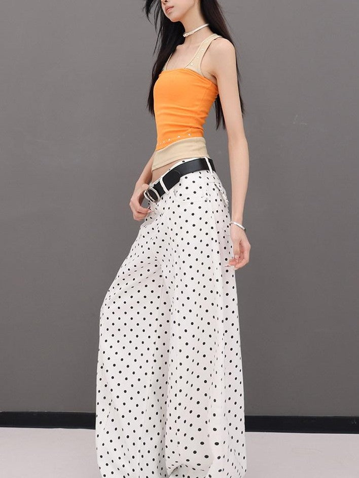 QIUQIU STUDIO Tall Elongated Drapey Polka Dot Women&