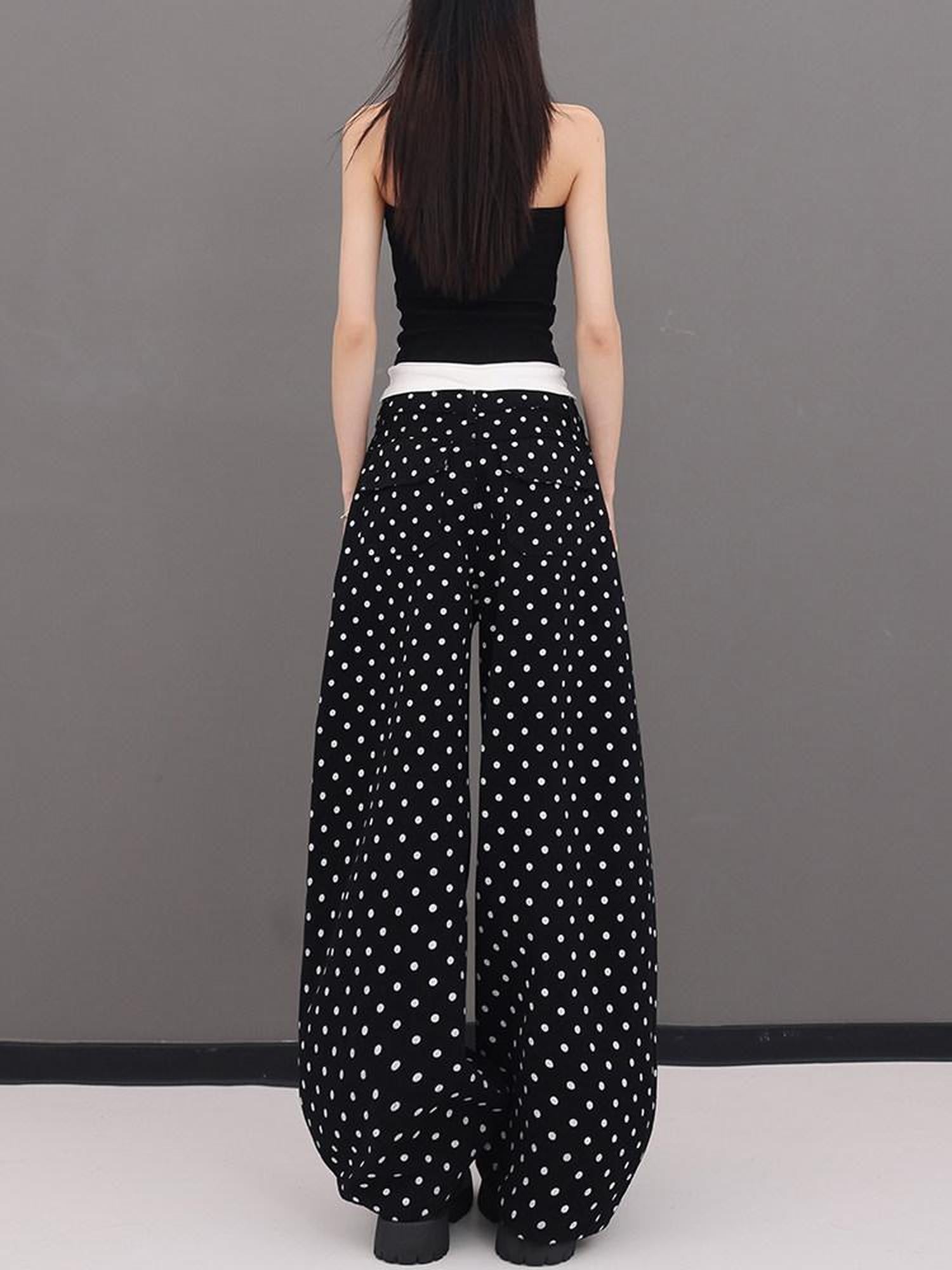 QIUQIU STUDIO Tall Elongated Drapey Polka Dot Women&