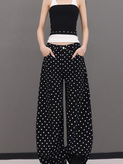 QIUQIU STUDIO Tall Elongated Drapey Polka Dot Women&