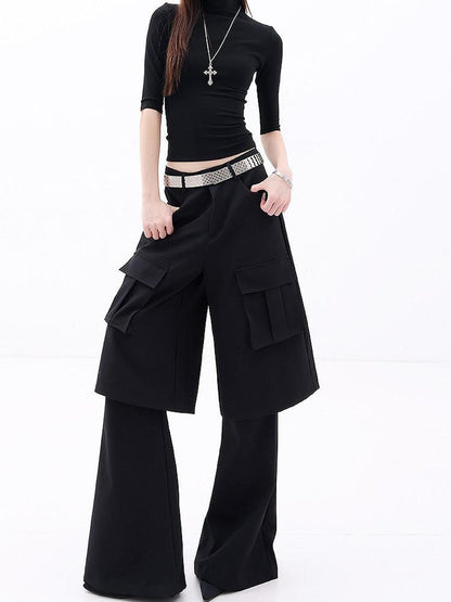 QIUQIU STUDIO Tall Extra Long Faux Two Piece Tailored Women&