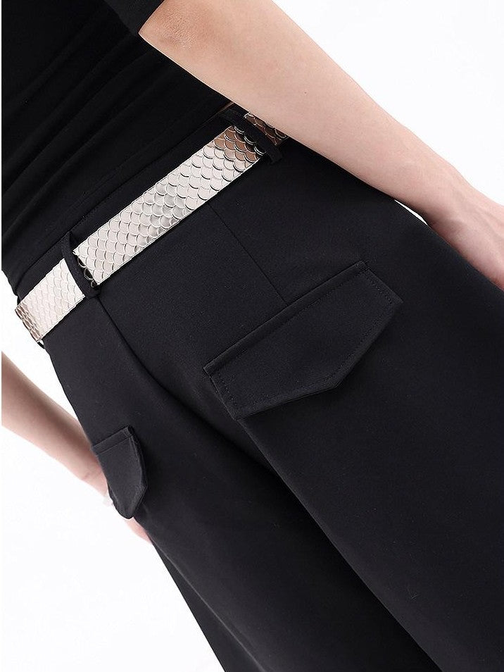 QIUQIU STUDIO Tall Extra Long Faux Two Piece Tailored Women&