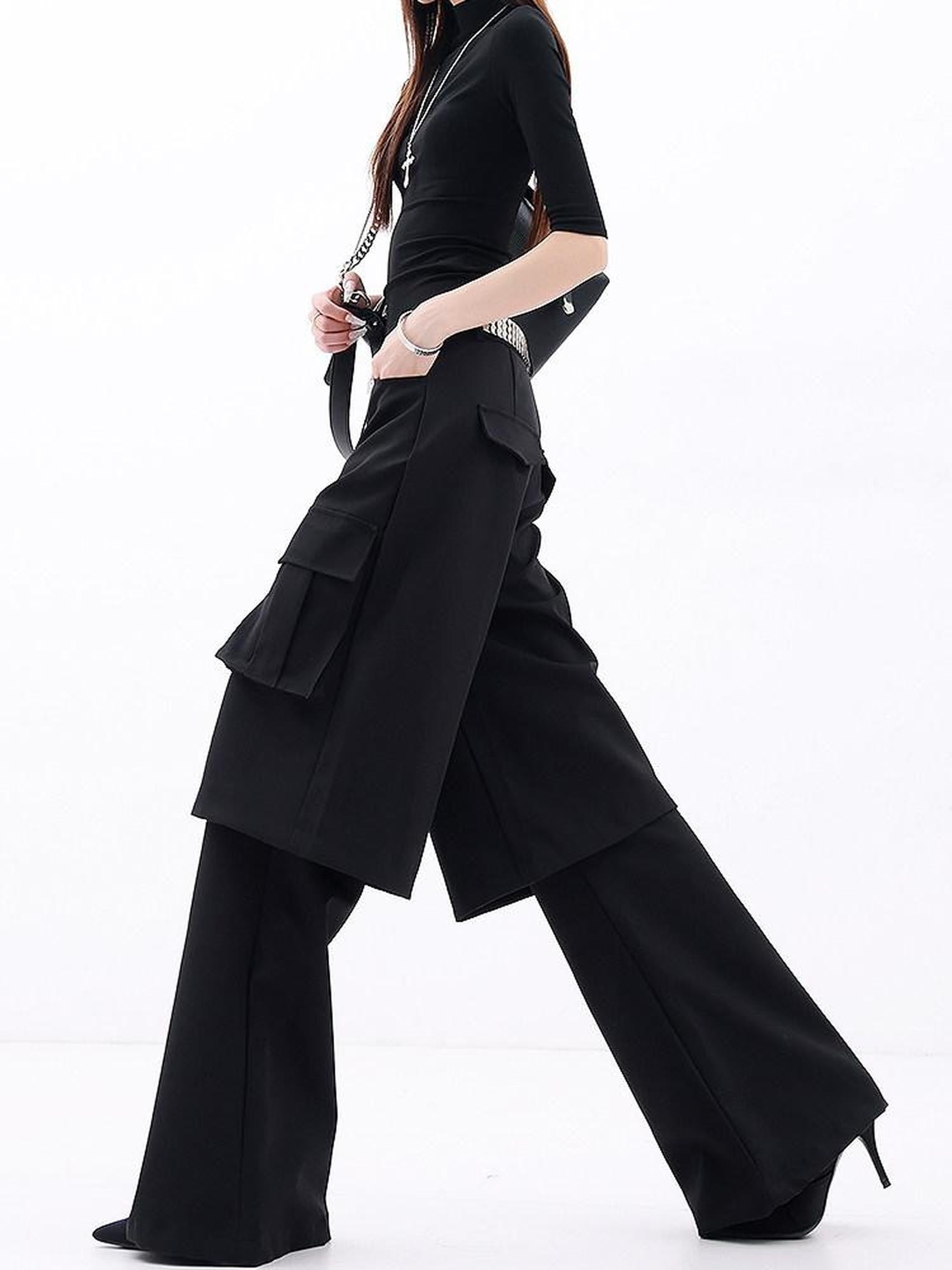 QIUQIU STUDIO Tall Extra Long Faux Two Piece Tailored Women&