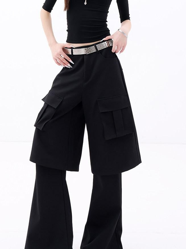 QIUQIU STUDIO Tall Extra Long Faux Two Piece Tailored Women&