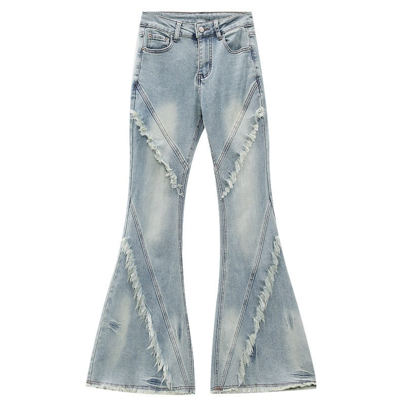 QIUQIU_STUDIO_Tall_Extra_Long_Frayed_Hem_Slight_Stretch_Women&