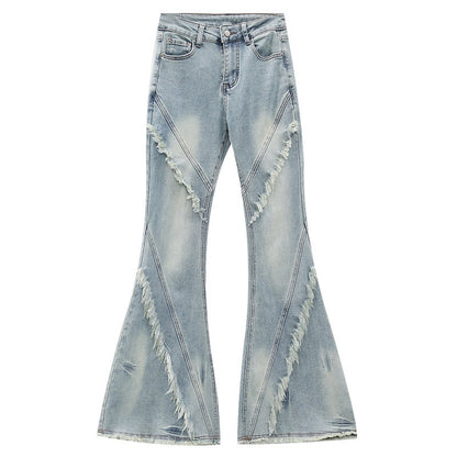 QIUQIU_STUDIO_Tall_Extra_Long_Frayed_Hem_Slight_Stretch_Women&
